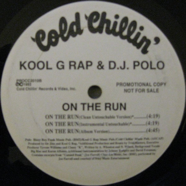 Kool G Rap & D.J. Polo : On The Run (12", Promo)