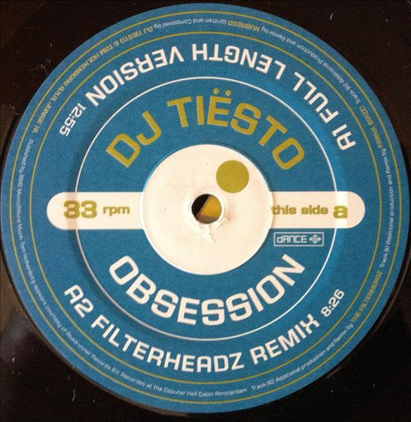 DJ Tiësto & Junkie XL : Obsession (12")