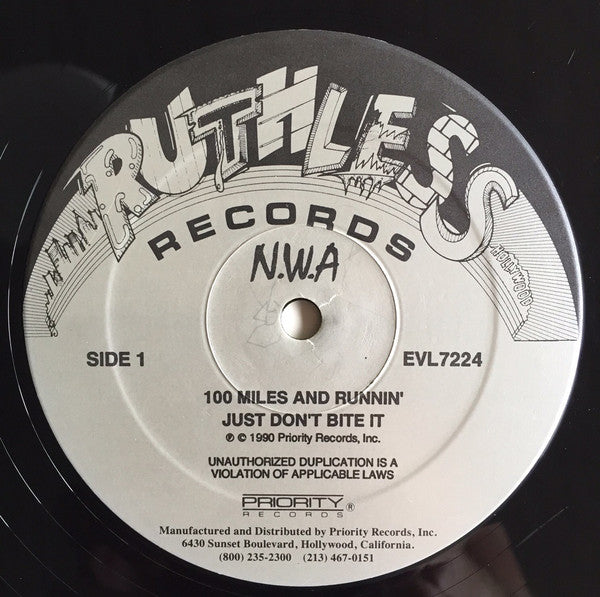 N.W.A. : 100 Miles And Runnin' (12", EP)