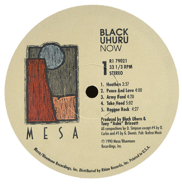 Black Uhuru : Now (LP, Album)