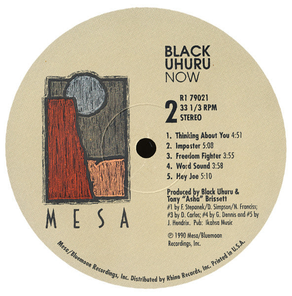Black Uhuru : Now (LP, Album)