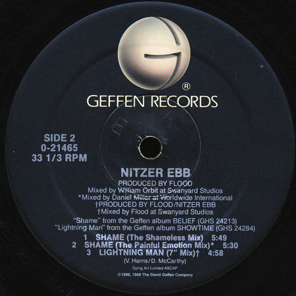 Nitzer Ebb : Lightning Man / Shame (12", Maxi)