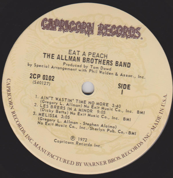 The Allman Brothers Band : Eat A Peach (2xLP, Album, RE)