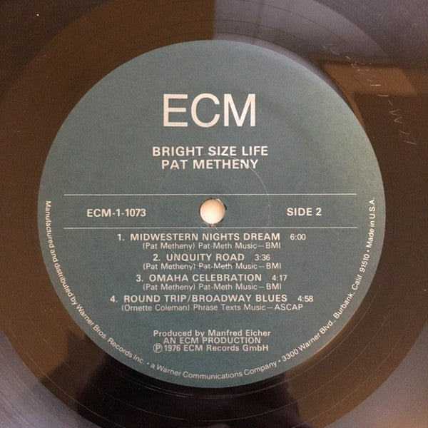 Pat Metheny : Bright Size Life (LP, Album)